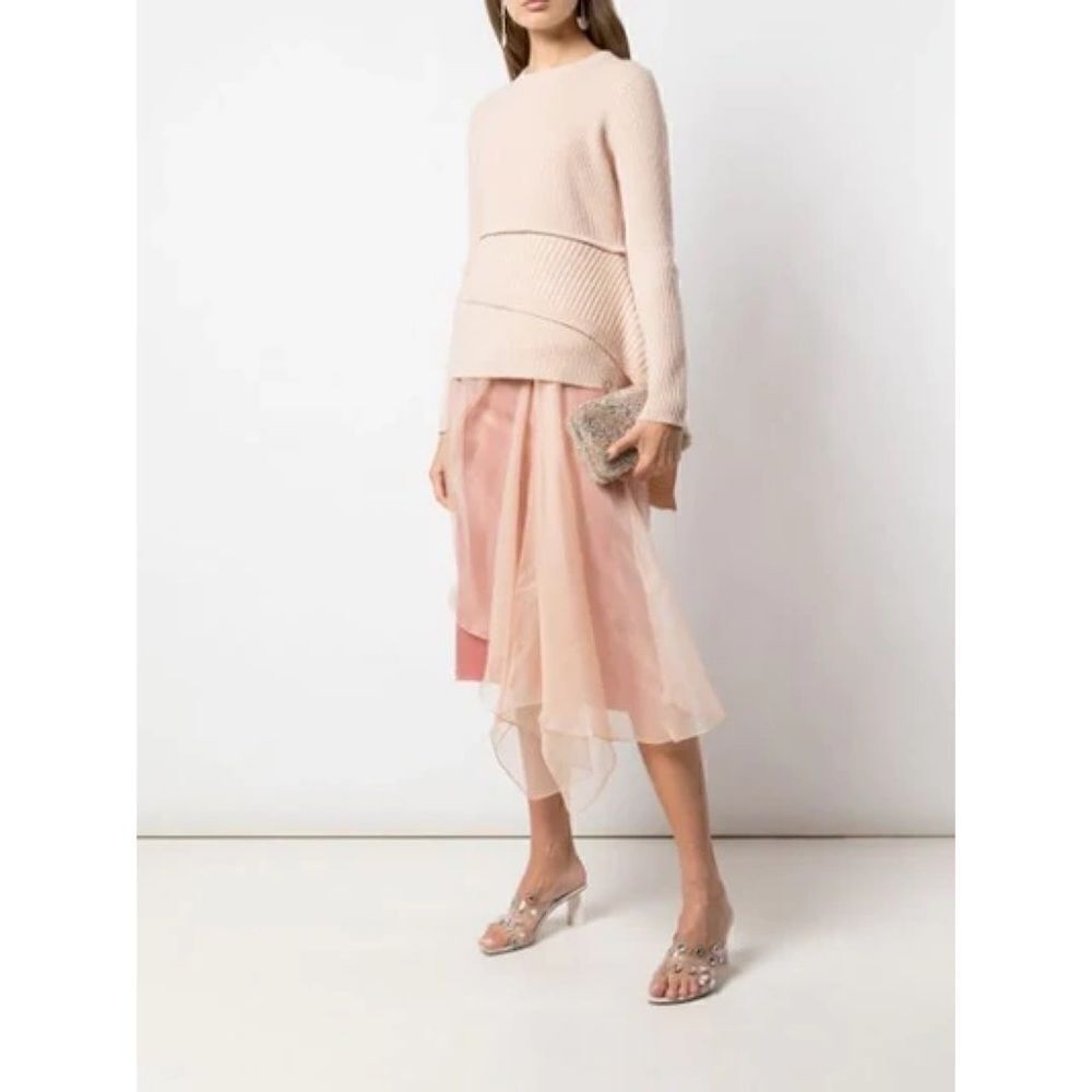 SIES MARJAN wool cashmere Layered Jumper In Pink